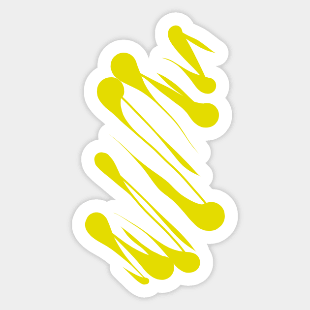 Yellow scratching Sticker by daghlashassan